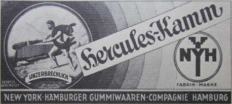 Werbung für Hercules-Kämme