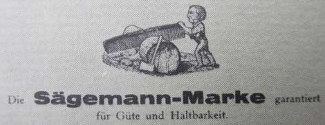 Werbung für Sägemann-Kämme 