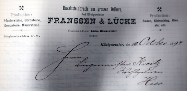 Briefkopf Franssen und Lücke