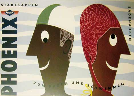 Phoenix Badekappenwerbung 1950er Jahre